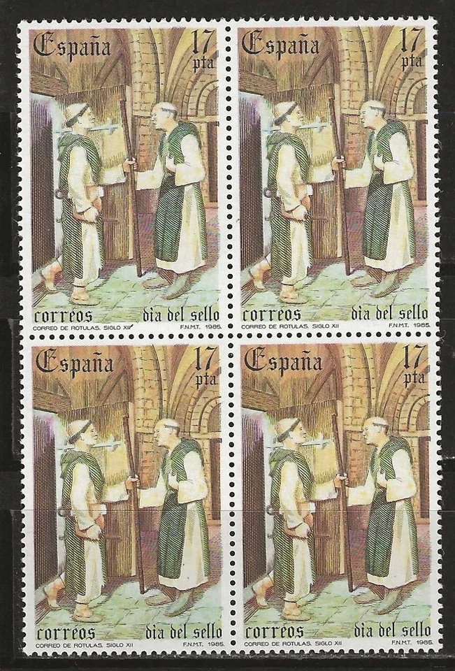 ESPAÑA 1985. EDIFIL 2810. SERIE COMPLETA EN BLOQUE DE 4 "NAVIDAD". MNH*** - Imagen 1 de 1