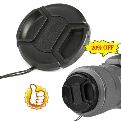 1x Portable 52mm Center Pinch Snap Front Lens Cap Cover for Canon Camera AU Q - Image 1 of 4