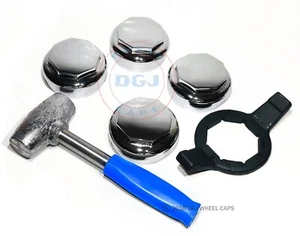 Juego de hilanderos hexagonales lisos, llaves y martillos de plomo para ruedas Lowrider - Imagen 1 de 6