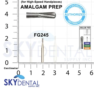 KERR Beavers FG245 Carbide Burs FG 245 Bur #245 Friction Grip Made Canada 100-10