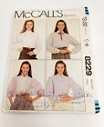 "Chemisier vintage UC McCalls 8229 motif couture chemise haut romantique dentelle victorienne 32 1/2"