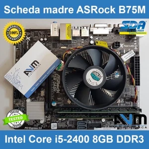 Scheda madre ASRock B75M DASH LGA 1155 CPU Intel Core i5-2400 8GB DDR3 Micro ATX - Foto 1 di 6