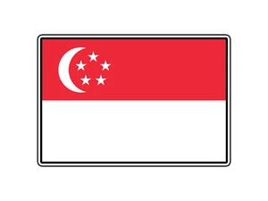 #2696 Singapore Flag World Country Sticker Waterproof Vinyl Decal Die-Cut Car - Picture 1 of 1