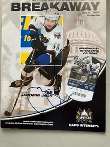 Jaromir Jagr Autographed Breakaway Magazine Washington Capitals - Picture 1 of 1