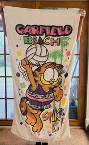 Vintage Garfield  Beach Volleyball  Towel by Franco Jim Davis Collectible BIN 29 - Picture 1 of 15