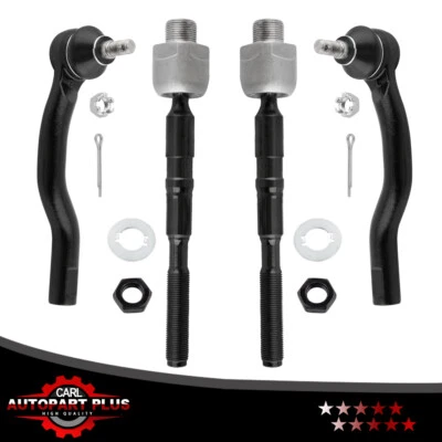 4 extremos de barra de amarre delanteros interiores y exteriores aptos para Ford Edge 2007 2008 2009-2014 Foto 1 de 4