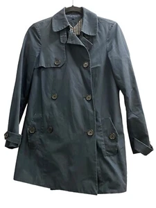 Tommy Hilfiger navy blue button-up trench coat jacket size XS - Picture 1 of 10