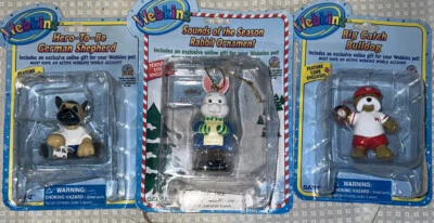 Lote de 3 mini figuras de acción Ganz Webkinz Pet Foto 1 de 2