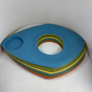 7 Mid Century Wilpak #1000 Plate Holder Wilpet USA Picnic Plate Plastic - Picture 1 of 8