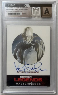 2025 Horror Legends Masterpieces John Goodman Auto Sketch Card by Charlie Cody - Image 1 of 2