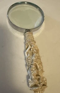 Lupa de colección ornamentada tallada mango románico espuma de mar? - Imagen 1 de 7