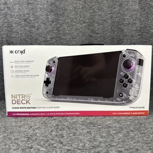 Crkd Nitro DeckPlus Clear White With HDMI Adapter for Nintendo Switch NEW - Picture 1 of 7