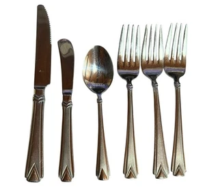 Walco Athenian 6 Pcs Flatware 3 Salad Forks 1 Teaspoon 1 Butter Knife 1 Spread - Picture 1 of 23