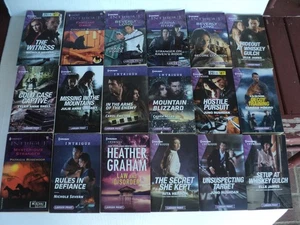 Lot of 18 Harlequin Intrigue Romantic  Books Includes Large Print - Picture 1 of 6