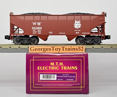 MTH PREMIER 3-RL O #81023 NH NEW HAVEN 2-BAY OFFSET HOPPER W/LOAD 20-90020A LNIB - Image 1 of 4
