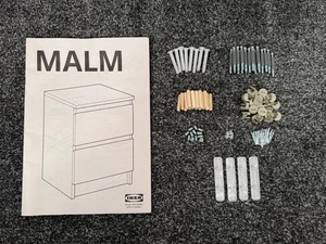 Komplettsatz Befestigungen + Anleitung für Ikea Malm Kommode mit 2 Schubladen -906.253.19- gebraucht - Bild 1 von 2