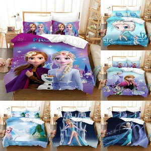 Frozen Bedding Set 3PCS Elsa Anna Duvet Cover Pillowcase Comforter Cover Size - Picture 1 of 29