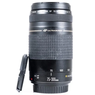 Canon 75-300mm F/4.0-5.6 II USM Full Frame Auto Focus EF Mount Telephoto Lens - Image 1 of 4