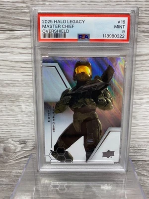 2025 UPPER DECK HALO LEGACY COLLECTION 19 MASTER CHIEF OVERSHIELD SP PSA 9 - Image 1 of 2