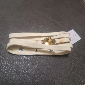 Vanity cremefarbenes Armband mit Golddetails ca. 6" 7" 8" - Bild 1 von 4