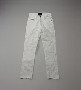 Peruvian Connection White Cimarron Jeans Sz 4 Mid Rise Button Fly Frayed Hem - Picture 1 of 9