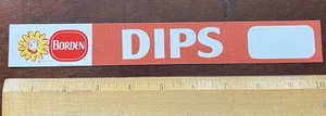 Borden Store Display 1970s "Dips", Dairy Case Sign, Flexible Plastic NOS - Picture 1 of 2