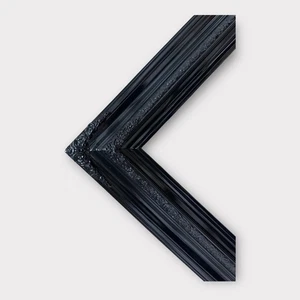 18 x 24 In stock- Traditional compo ornate wood frame, HIGH GLOSS BLACK - Picture 1 of 11