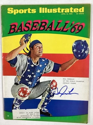 Bill Freehan Signed Sports Illustrated 4/14/69 Tigers Baseball Autograph JSA - Image 1 of 4