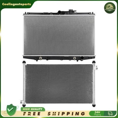 Aluminium Radiator & A/C Condenser Cooling Kit For 1998-2002 Honda Accord Foto 1 de 4