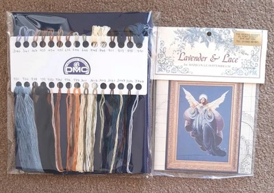 LAVENDER & LACE ANGEL OF THE MORNING LARGE  CROSS STITCH KIT SEE DESCRIPTION  - Image 1 of 4