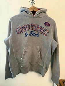 Vintage Y2K Small Abercrombie and Fitch Worn AF92 Waffle Lined Hoodie Sweatshirt - Bild 1 von 8