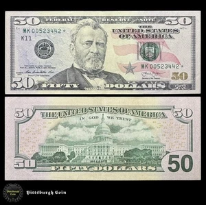 2013 $50 Fifty Dollar Bill Star Note FR 2132-K* XF+ 640k Low Print Run K11 - Picture 1 of 4