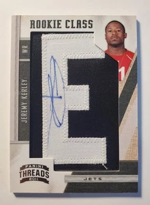 2011 Panini Threads Jeremy Kerley "E" Rookie Class #296 Patch Auto /450 - Bild 1 von 2