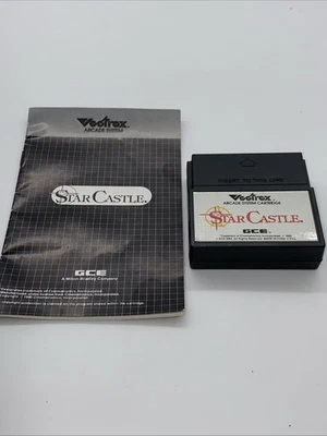 Vintage STAR CASTLE Vectrex Video Game Cartridge With Manual Rare HtF - Image 1 of 4