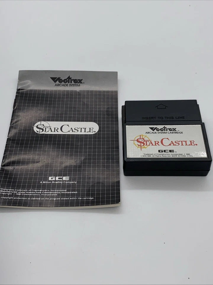 Vintage STAR CASTLE Vectrex Video Game Cartridge With Manual Rare HtF - Image 1 of 4