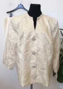 NWT Danillo/Larry Levine Mismatched Champagne Ivory Skirt Suit Sz 22W/26W, $220 - Picture 1 of 9