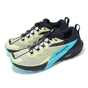 Salomon Sense Ride 5 Alfalfa Carbon Peacock Blue Men Trail Running L47458500 - Picture 1 of 8