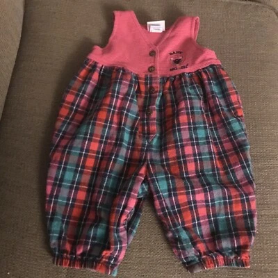 Винтажный детский комбинезон OshKosh BGosh Bubble сделано в США 3-6 месяцев в клетку - Изображение 1 из 4