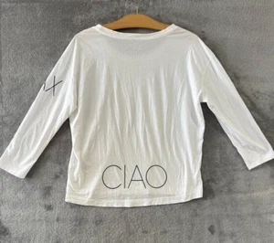 Camiseta Armani Exchange AX Pima Algodón Ciao Blanca Manga 3/4 Básica Mujer Talla M - Imagen 1 de 9