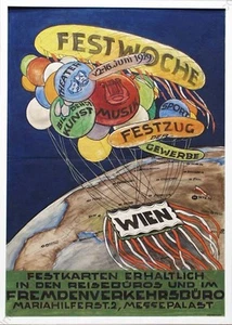 Karl Kemetter (1899-1959) "Poster Project", Large Watercolor, 1929 - Picture 1 of 2