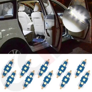 10PC 3030-3-SMD Festoon for Replacement 31mm White LED Bulb Car Interior Light - Picture 1 of 10