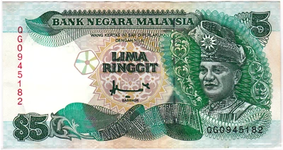 Mazuma *M5059 Malaysia AhmadDon 7th $5 QG0945182 AEF - Image 1 of 2