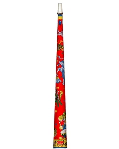 Tin Circus Horn Souvenir Toy Vintage Original Tin Lithograph Elephants Lions - Picture 1 of 1