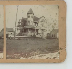 Sigma Phi Epsilon Purdue University IN Indiana Stereoview c1890 - Imagen 1 de 3
