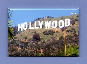 HOLLYWOOD SIGN *2X3 FRIDGE MAGNET* LOS ANGELES MOVIE HILLSIDE FILM ACTORS MOUNT - Picture 1 of 2