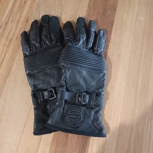 Guantes de motociclismo Harley Davidson para mujer de cuero negro talla mediana - Imagen 1 de 19