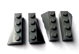 2 pares de cuñas Lego gris azulado oscuro 4 x 2 inclinadas parte izquierda y derecha 43720 43721 - Imagen 1 de 1