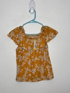 Love Glam Girls Off Shoulder Top Girls Size Large 12-14 Mustard Soft Ruffle - Picture 1 of 4