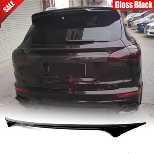 Alerón trasero medio negro brillante para Porsche Cayenne SUV 2015-2017 alerón labio del ala - Imagen 1 de 9