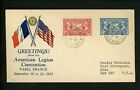 Postal History France Sc #243-244 FDC American Legion Convention 9/15/1927 Paris